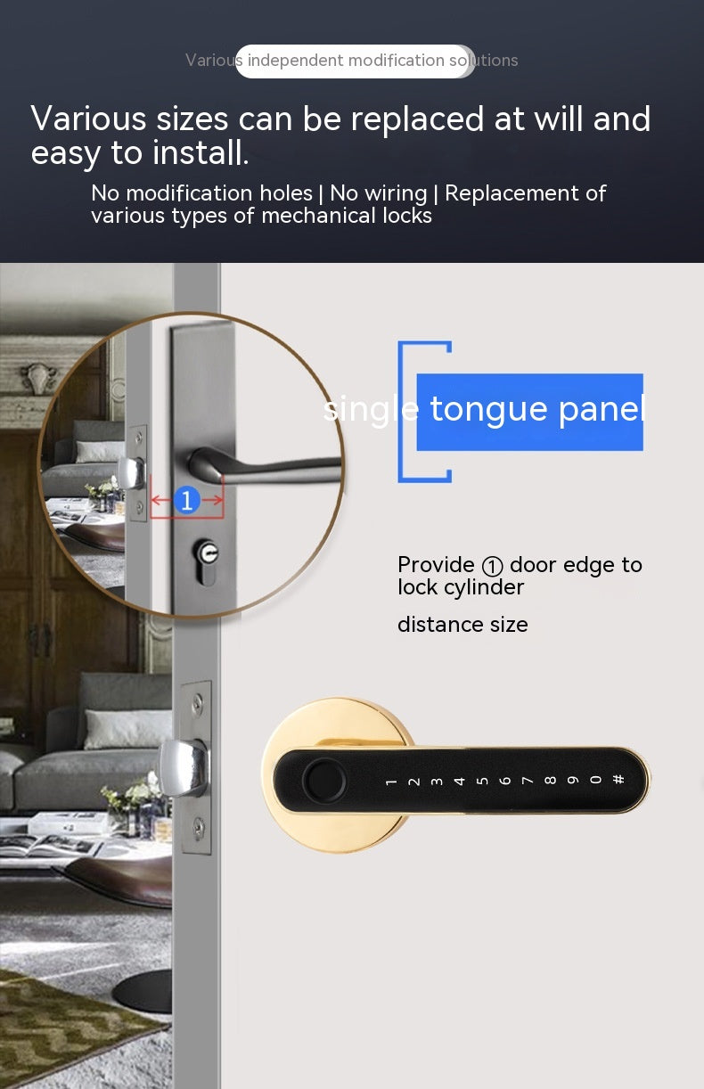 Smart Fingerprint Lock - App Connectivity, Password (Code), Physical Key - Gateways Available