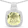 5.70 Carat Genuine Lemon Quartz .925 Sterling Silver Pendant
