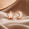 925 Sterling Silver Rose Gold Translucent Opal Earrings for Women