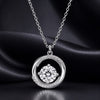 925 Sterling Silver Moissanite Necklace 40+5cm with CZ for Women