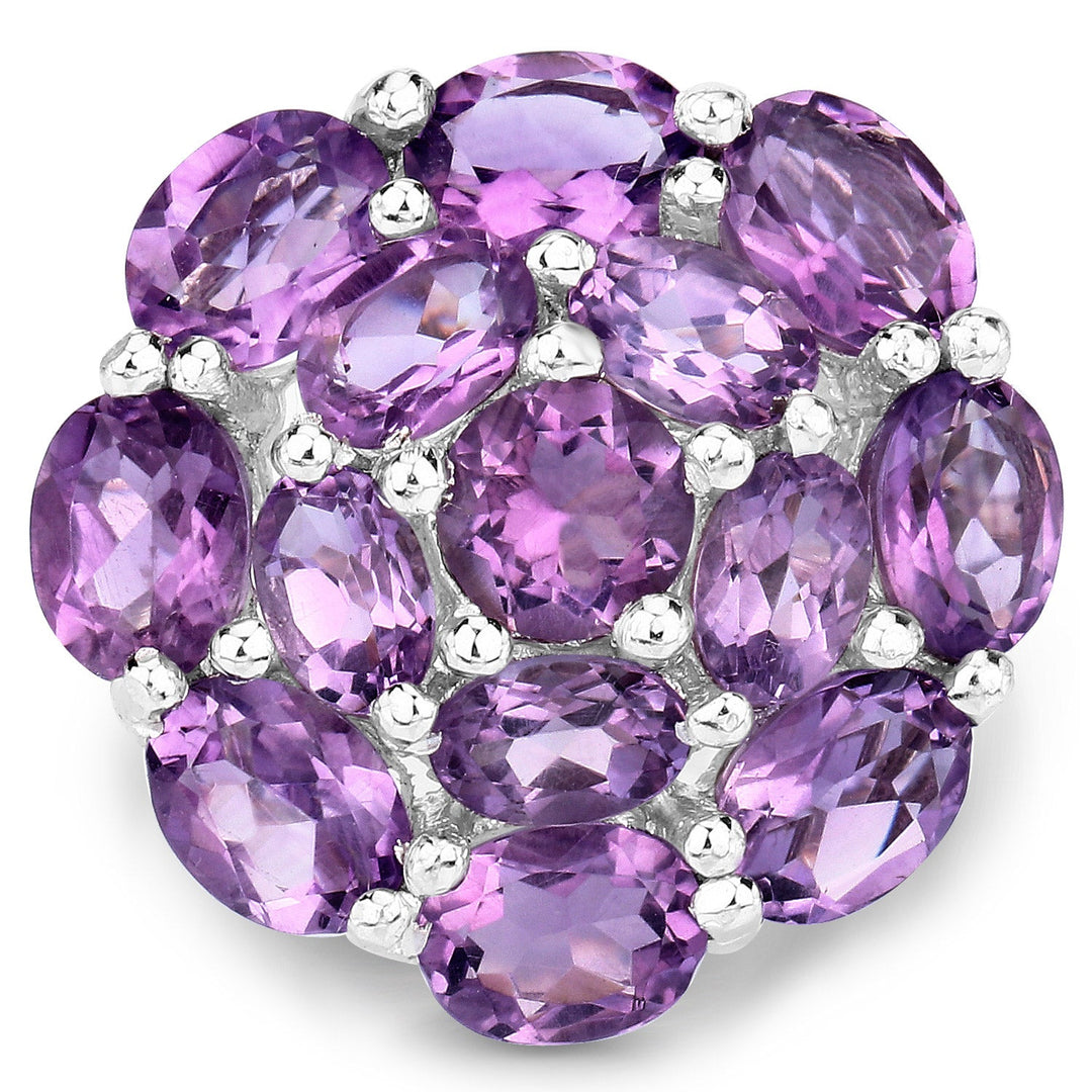 9.28 Carat Genuine Amethyst .925 Sterling Silver Ring