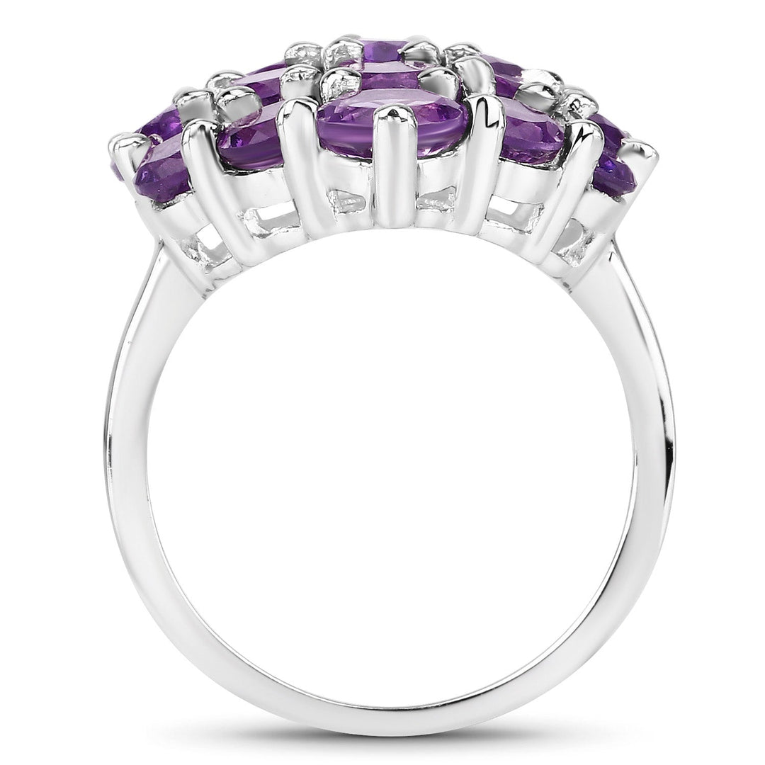 Anillo de plata esterlina .925 con amatista genuina de 5.44 quilates