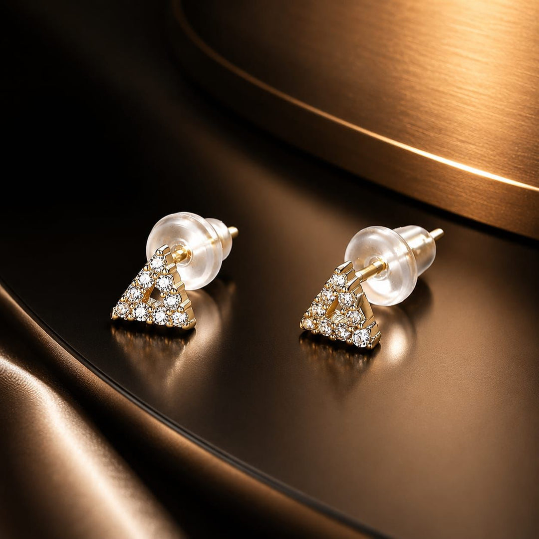925 Sterling Silver & Plated Gold CZ Earrings for Women