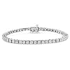 14K White Gold 3.0 Cttw Lab Grown Diamond Illusion-Set Miracle Plate Tennis Bracelet (F-G Color, VS1-VS2 Clarity) - Size 7.25