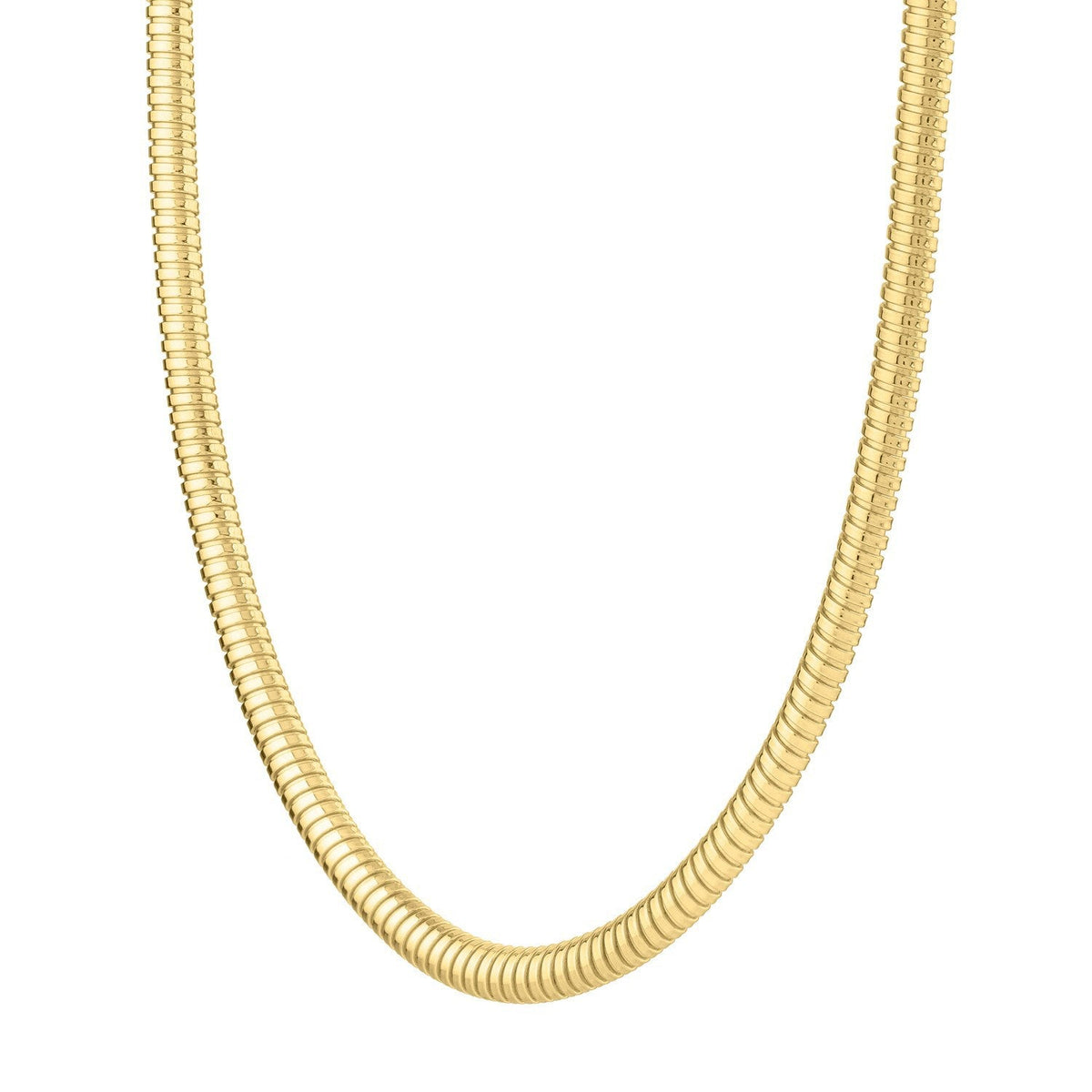 Collar Tubogas de Oro Amarillo de 14k (5.00 mm)