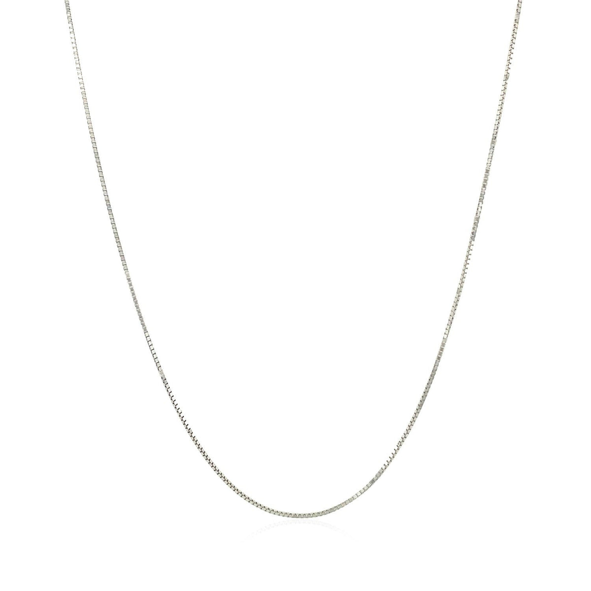 Cadena clásica de oro blanco de 10k de 0.6 mm