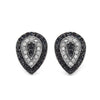 0.47 Carat Genuine Black Diamond & White Diamond .925 Sterling Silver Earrings