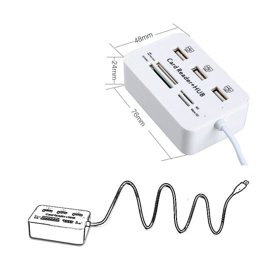 USB 2.0 HUB Hub Multi-Card Reader