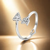 925 Sterling Silver White Gold Plated Pavé CZ Rings for Women