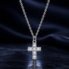 925 Sterling Silver Moissanite Pendant Necklace 40+5cm for Women