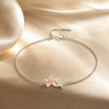 S925 Sterling Silver Adjustable Flower Bracelet for Women