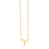 14K Yellow Gold Aries Necklace