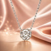 925 Sterling Silver Adjustable Necklace with CZ Pendants for Women