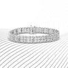 .925 Sterling Silver 1.00 Cttw Diamond Multi Row Heart Link Bracelet (H-I Color, I1-I2 Clarity) - 7.25