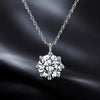 925 Sterling Silver Plated Platinum Moissanite Necklace 39+5cm for Women