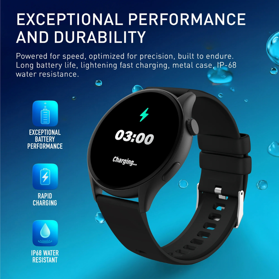 Смарт-часы WITHit Deca (42-9000BKBKW) AMOLED 1.43", черные (НОВЫЕ)
