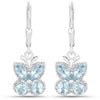2.60 Carat Genuine Blue Topaz .925 Sterling Silver Earrings