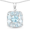 10.05 Carat Genuine Blue Topaz .925 Sterling Silver Pendant