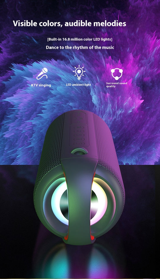 iTech XtremeFlip - Light Show Wireless Speaker - SD Card & Power Bank - Waterproof Bluetooth Speaker