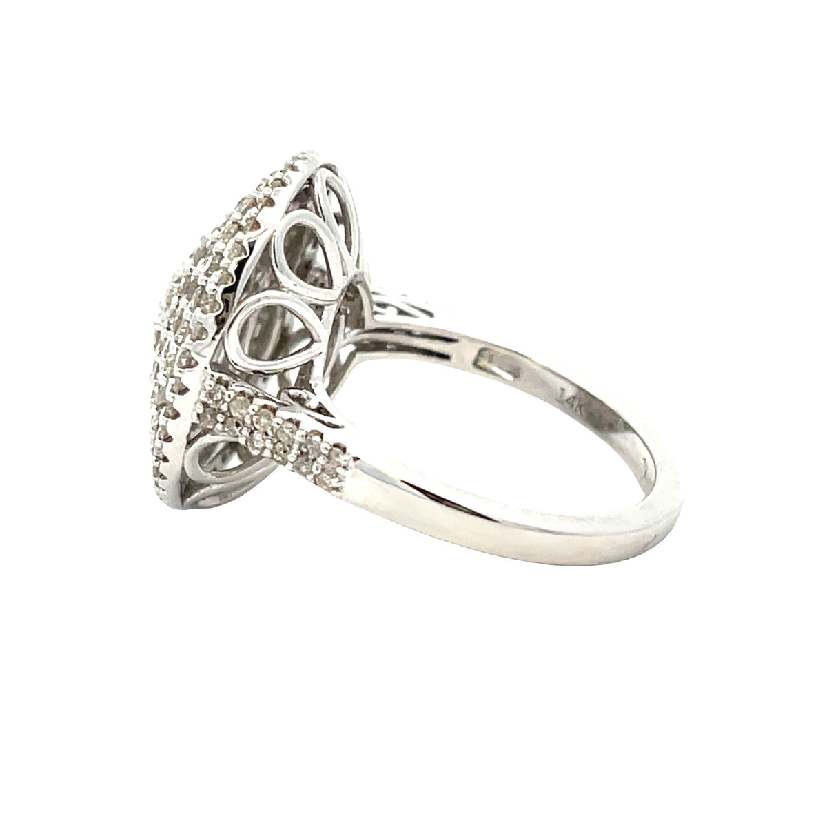 Genuine 1.50ct Diamond Ring 14KT White Gold