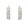 Natural 1.02ct Diamond Hoop Earrings 10KT White Gold