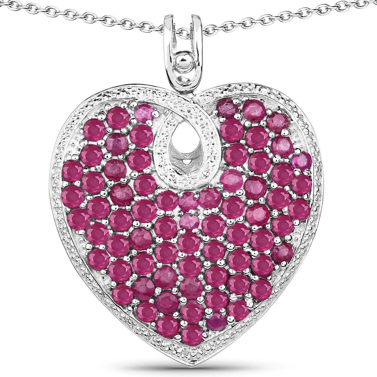 Colgante de plata esterlina .925 con rubí genuino de 8,03 quilates