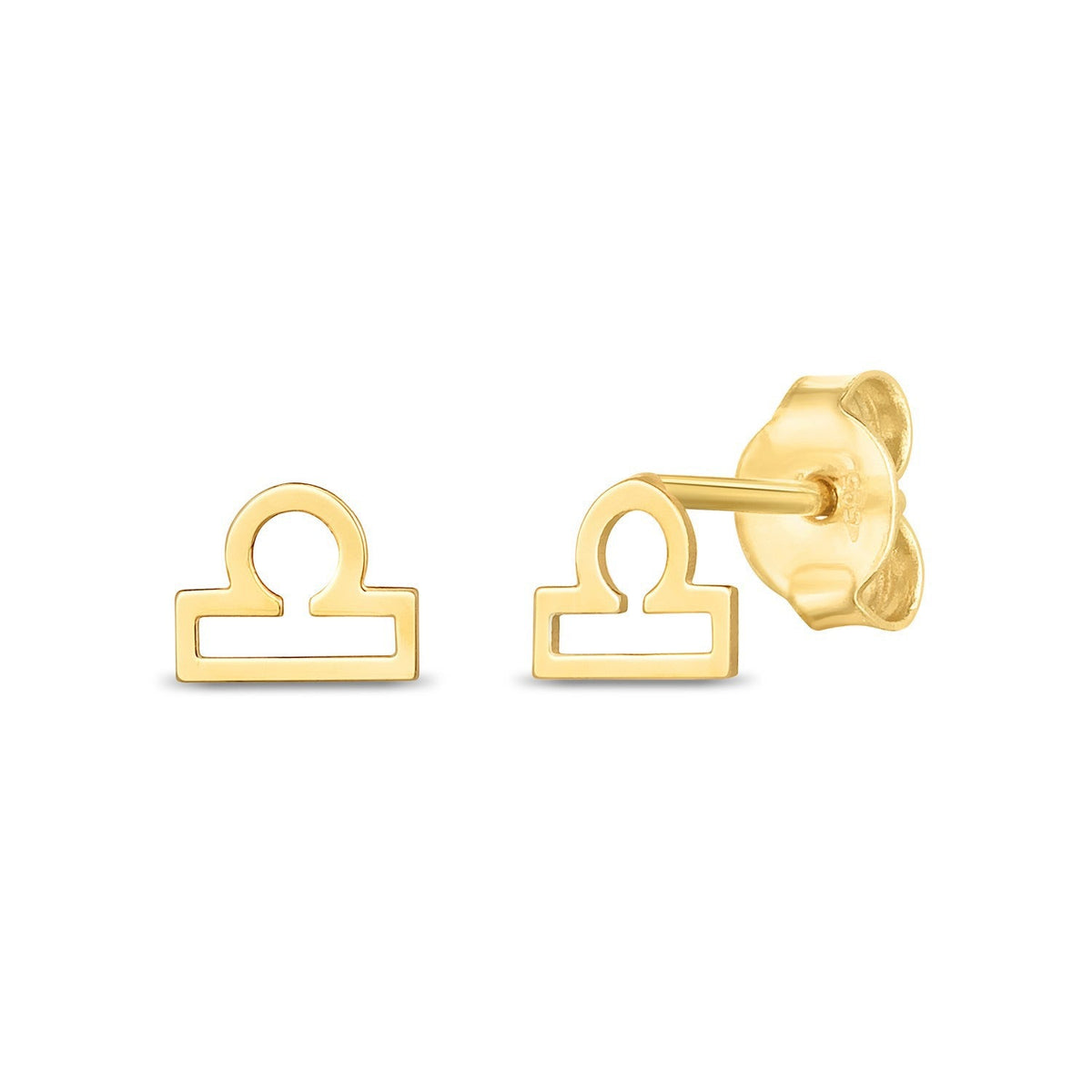 Pendientes de tuerca Libra de oro amarillo de 14k