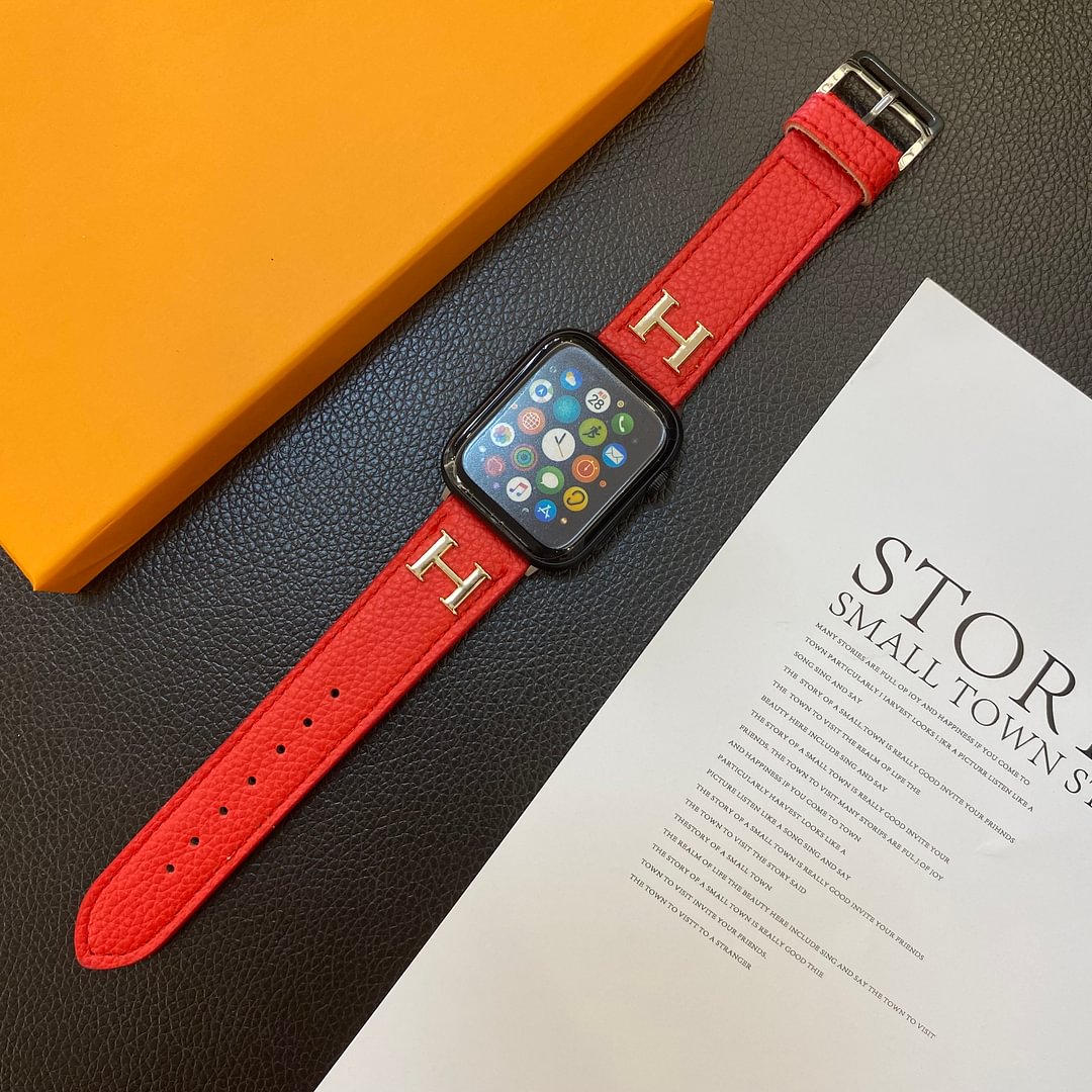 Кожаный ремешок для Apple Watch с натуральным рисунком