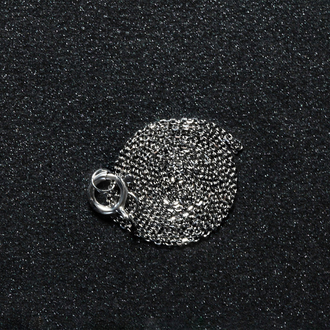 14k White Gold Diamond Cut Cable Link Chain 0.7mm