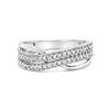 10K White Gold 1/2 Cttw Princess Diamond Split Shank Band Ring
