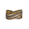 10K Yellow Gold Plated .925 Sterling Silver 1.0 cttw Champagne Diamond Highway Ring