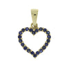 .37ct Sapphire Heart Love Pendant 10KT Yellow Gold