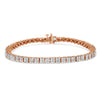 .925 Sterling Silver 1.0 Cttw Diamond Square Frame Miracle-Set Tennis Bracelet (I-J Color, I3 Clarity) - 7