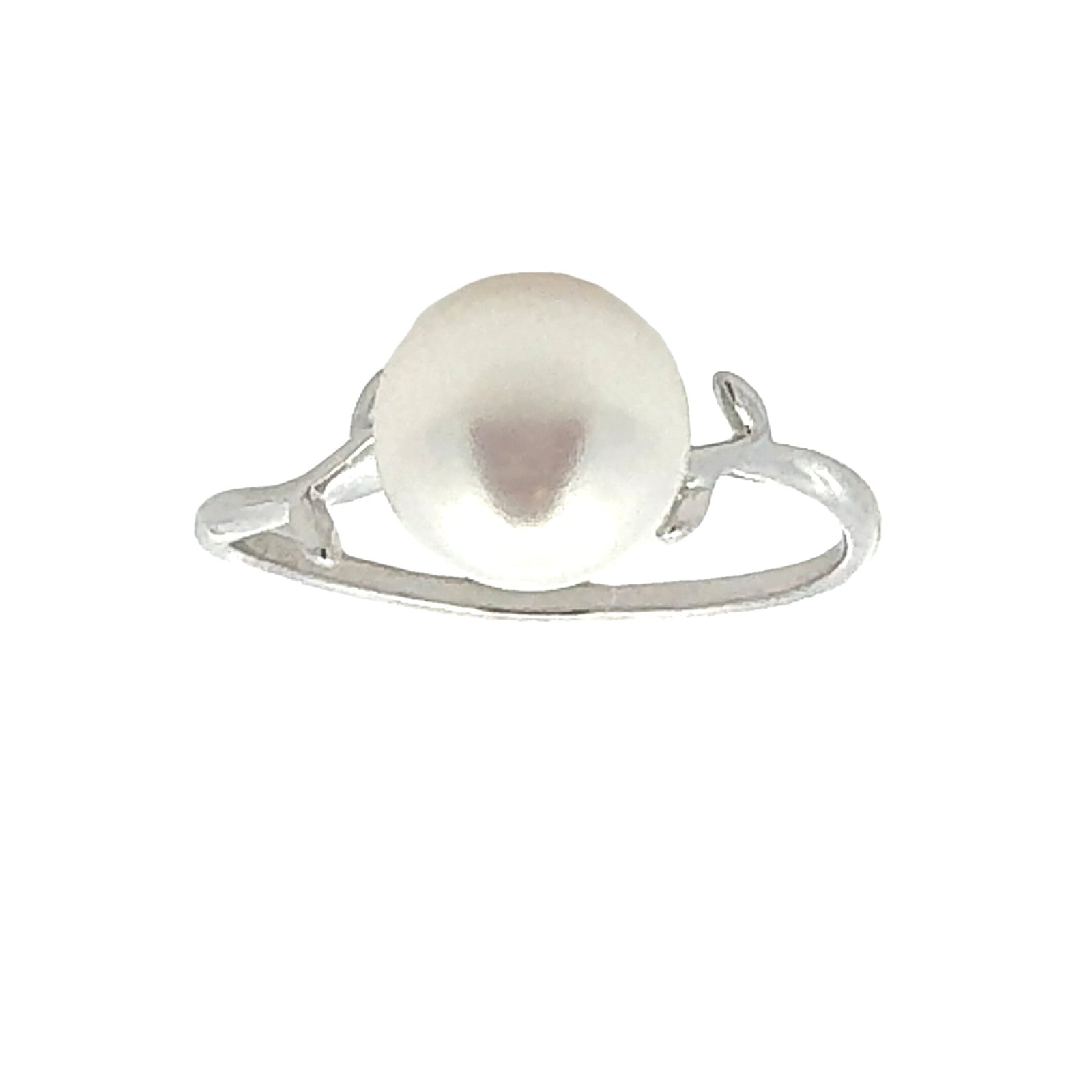 Anillo de perlas de agua dulce de plata de ley