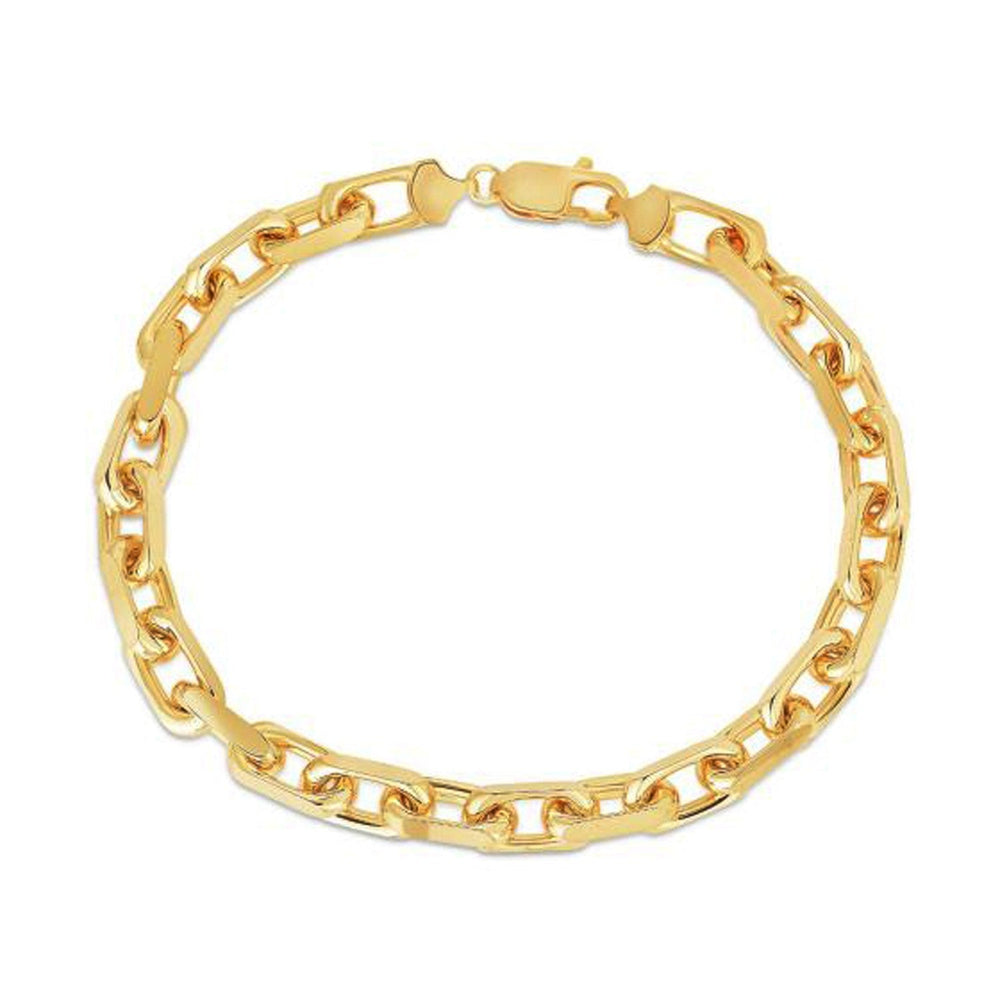 14k Yellow Gold French Cable Chain Bracelet  (6.10 mm)