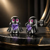 925 Sterling Silver Earrings with Pavé Setting CZ and Enamel Process, Plated Black Gold, 0.8cm