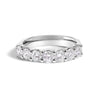 14K White Gold 1 1/2 Cttw Diamond 7 Stone Band Ring