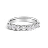 14K White Gold 1.0 Cttw Diamond 7 Stone Band Ring