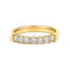 14K Yellow Gold 1/2 Cttw Diamond 7 Stone Band Ring