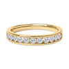 14K Yellow Gold 1/2 Cttw Round Diamond 11 Stone Channel Set Band