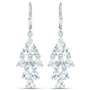 3.96 Carat Genuine Aquamarine .925 Sterling Silver Earrings