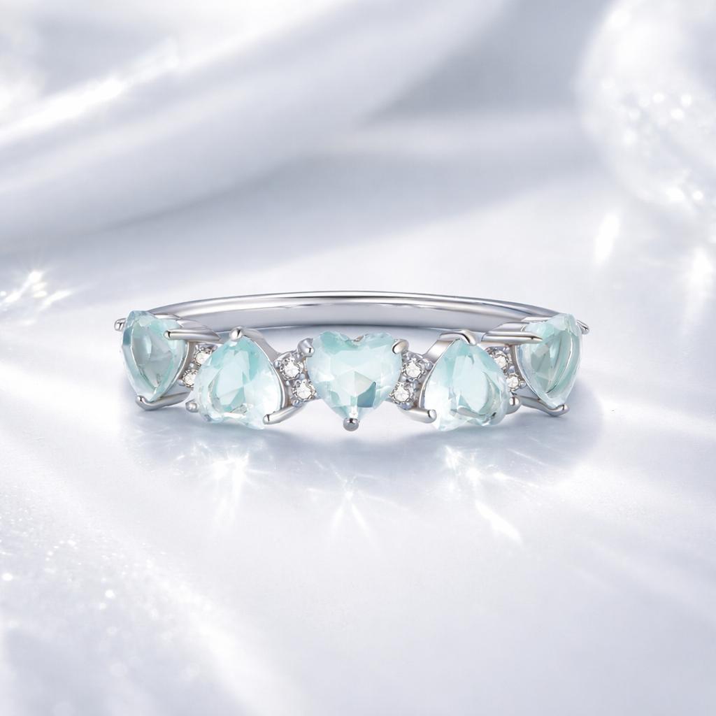 Anillo de plata de ley 925 con pavé de circonitas de 4,5 mm, talla 7, para mujer
