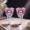 925 Sterling Silver CZ Earrings with Pavé Setting for Women