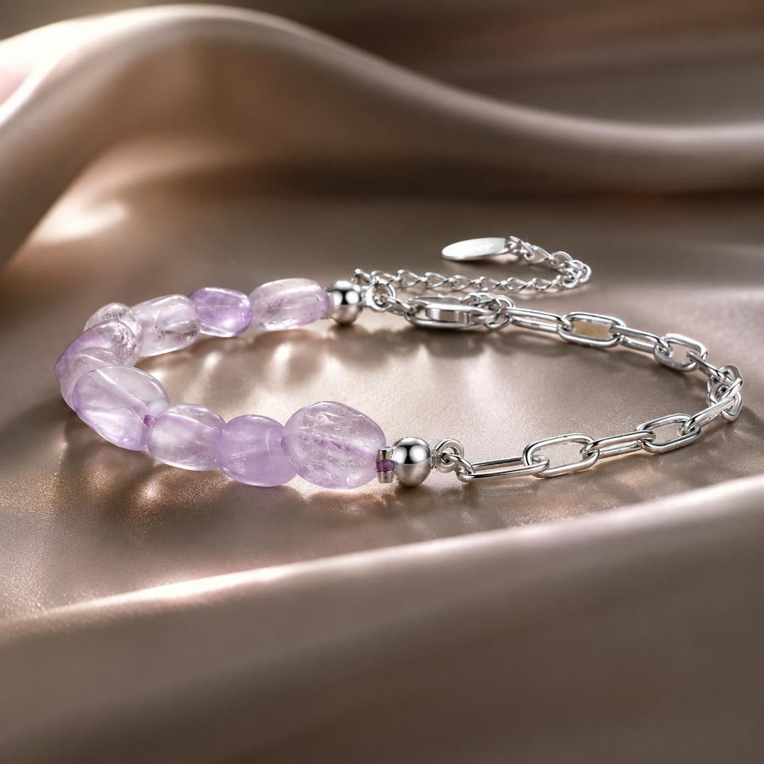 925 Sterling Silver & White Gold Plated Crystal Bracelet 16+5cm for Women