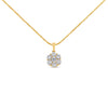 14K Yellow Gold 2.00 Cttw Brilliant Round-Cut Diamond 7 Stone Flower Cluster 18
