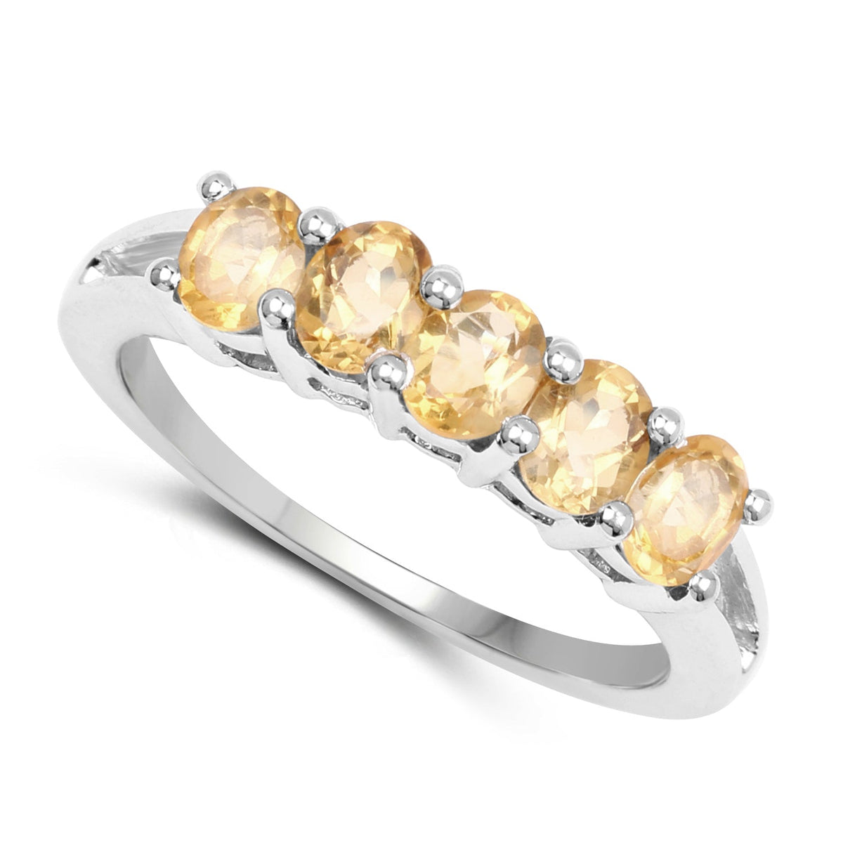 1.75 Carat Genuine Citrine .925 Sterling Silver Ring - imagen 2 de 6