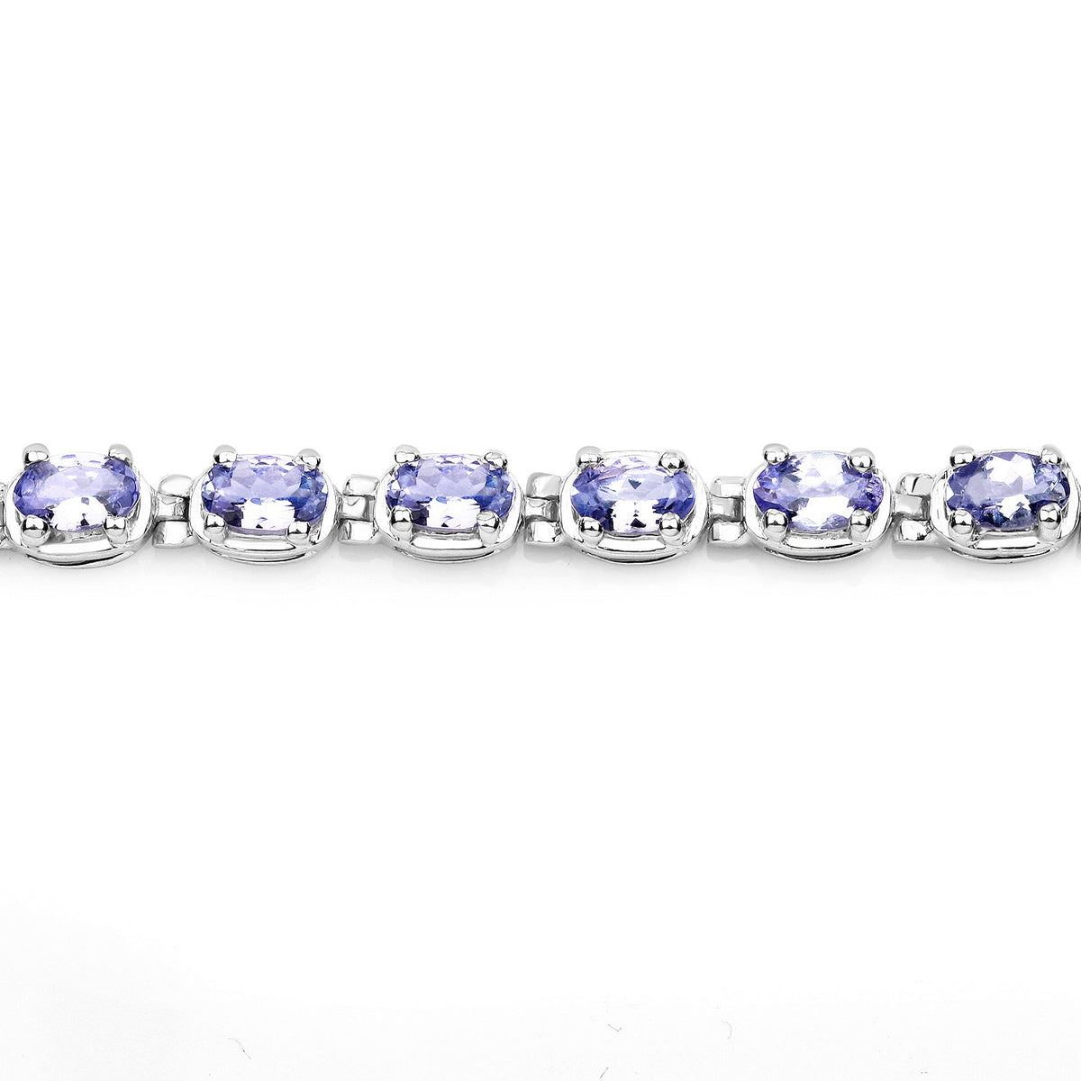 Pulsera de plata de ley .925 con tanzanita auténtica de 6.00 quilates