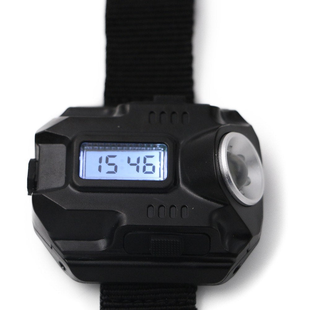 Watch with LED Flashlight - Time Display and Compass - Waterproof