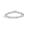 14K White Gold 2.00 Cttw Diamond Swirl and Pear Shape Link Bracelet (I-J Color, I2-I3 Clarity) - 7