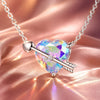 S925 Sterling Silver Adjustable Necklace with CZ Pendant for Women